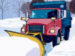 Copos de nieve ocultos en coches quitanieves