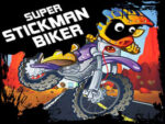Súper motociclista Stickman